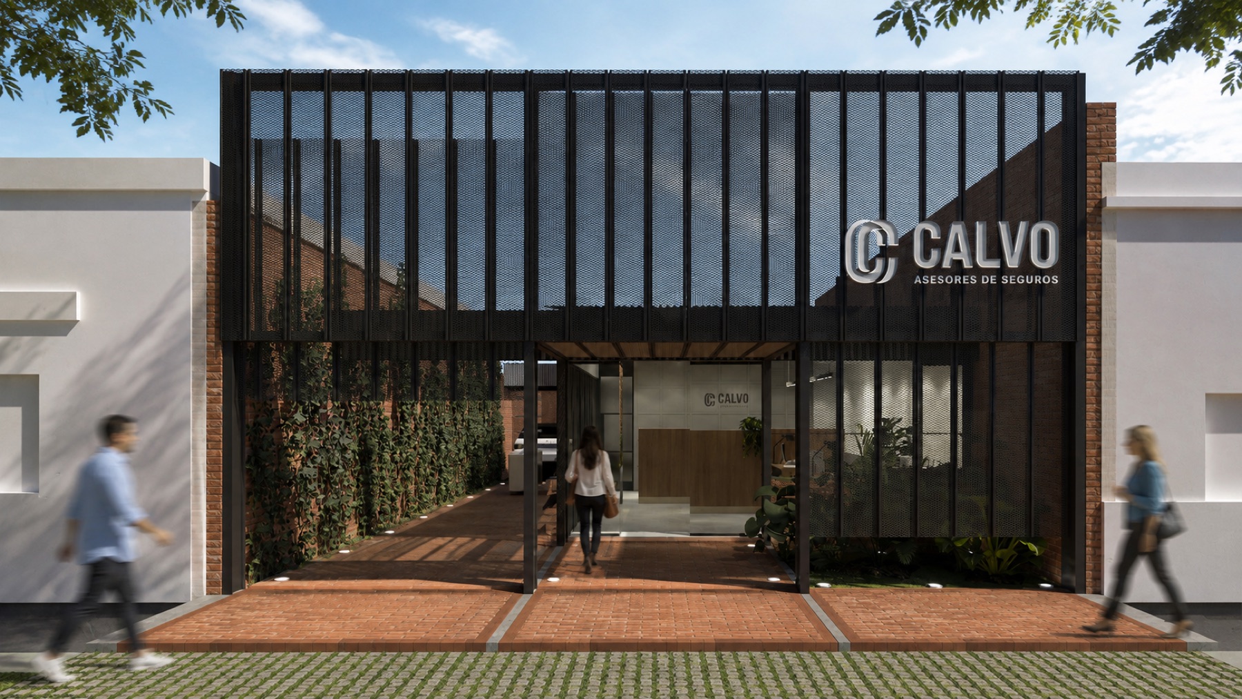 Render de fachada del proyecto CALVO